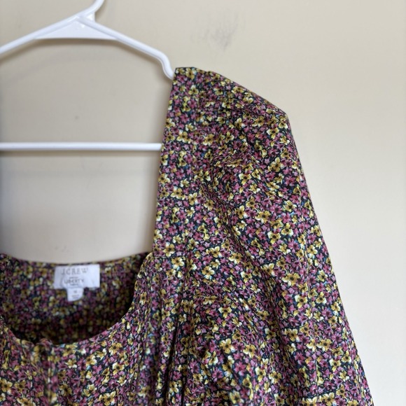 J.Crew x Liberty London 12 Cinched Waist Squareneck Cot Top Busy Izzy NWOT - Picture 6 of 11